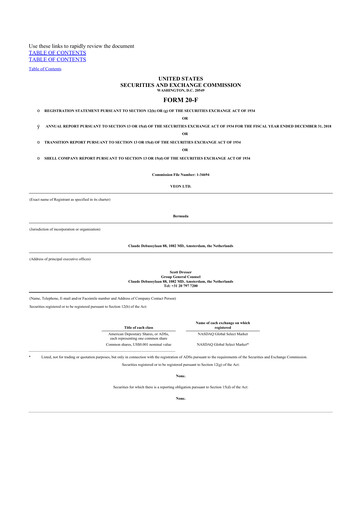 Thumbnail VEON 20-F Annual Report 2018