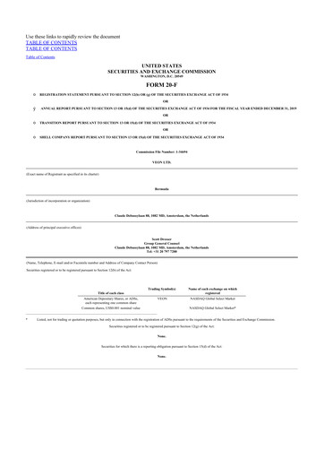 Thumbnail VEON 20-F Annual Report 2019