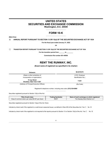 Thumbnail Rent the Runway 10-K Annual Report 2021