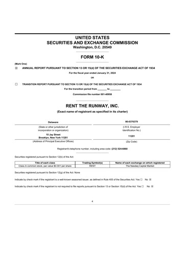 Thumbnail Rent the Runway 10-K Annual Report 2023