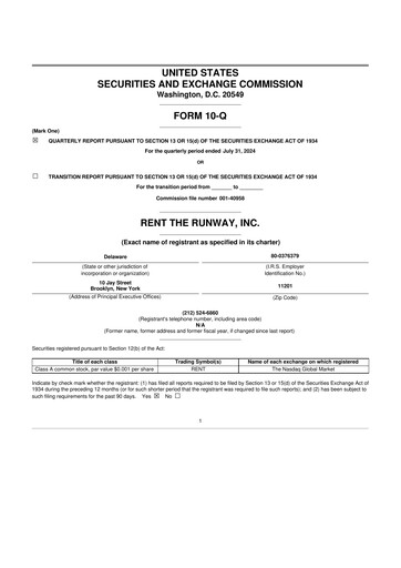 Thumbnail Rent the Runway 10-Q Quarterly Report FY2024 