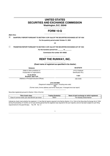 Thumbnail Rent the Runway 10-Q Quarterly Report FY2025 