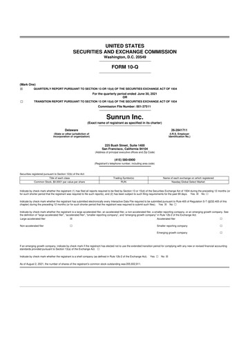 Thumbnail Sunrun
 10-Q Quarterly Report FY2021 