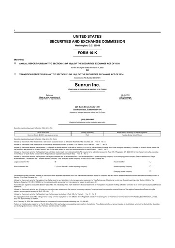 Thumbnail Sunrun
 10-K Annual Report 2023