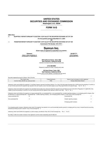Thumbnail Sunrun
 10-Q Quarterly Report FY2024 