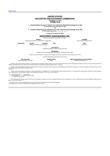 Thumbnail Northwest Bancshares
 10-Q Quarterly Report FY2023 