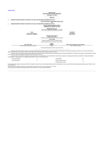 Thumbnail Stellar Bancorp 10-Q Quarterly Report FY2023 