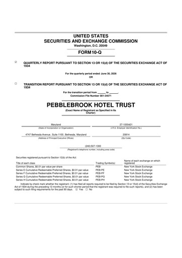 Thumbnail Pebblebrook Hotel Trust 10-Q Quarterly Report FY2026 