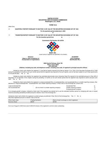 Thumbnail BG Staffing
 10-Q Quarterly Report FY2023 