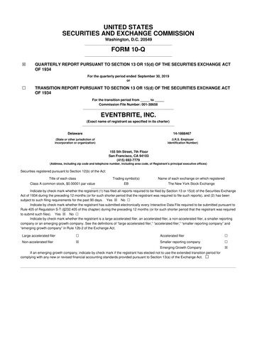 Thumbnail Eventbrite 10-Q Quarterly Report FY2019 