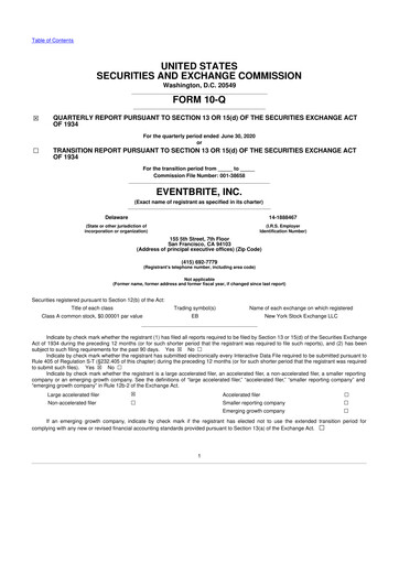 Thumbnail Eventbrite 10-Q Quarterly Report FY2020 