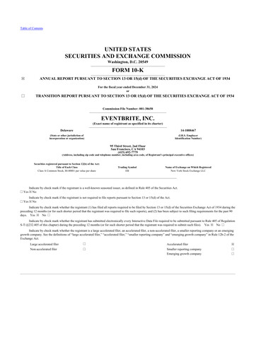 Thumbnail Eventbrite 10-K Annual Report 2024