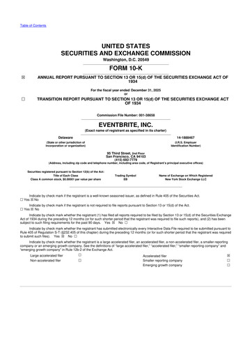 Vorschaubild Eventbrite 10-K Jahresbericht 2025