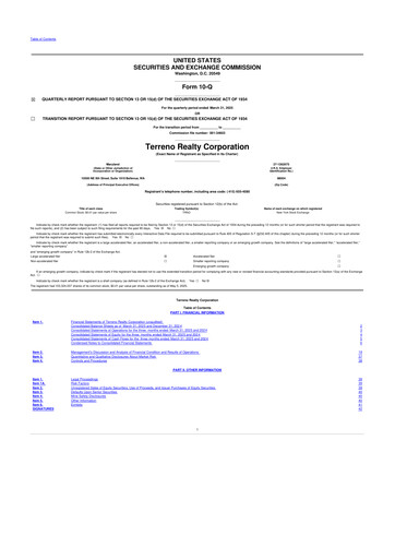 Thumbnail Terreno Realty
 10-Q Quarterly Report FY2025 
