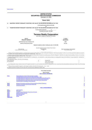 Thumbnail Terreno Realty
 10-Q Quarterly Report FY2026 