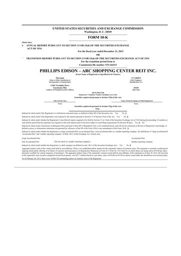 Thumbnail Phillips Edison & Company 10-K Annual Report 