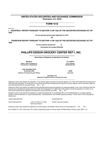 Thumbnail Phillips Edison & Company 10-Q Quarterly Report FY2015 