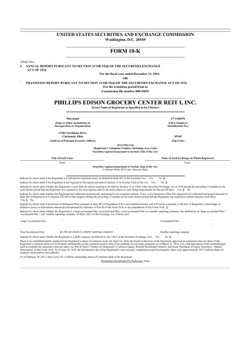 Thumbnail Phillips Edison & Company 10-K Annual Report 2016