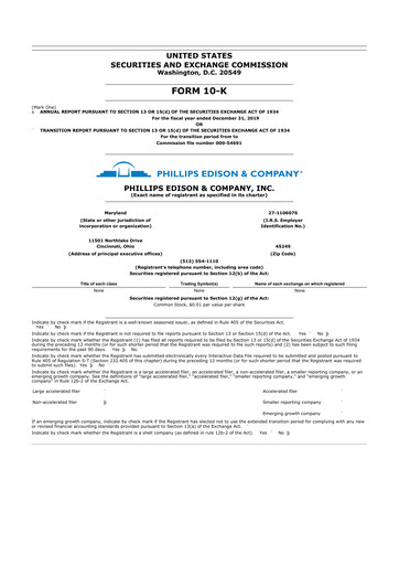 Thumbnail Phillips Edison & Company 10-K Annual Report 2019