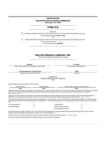 Thumbnail Phillips Edison & Company 10-Q Quarterly Report FY2021 