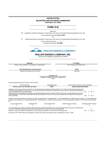 Thumbnail Phillips Edison & Company 10-Q Quarterly Report FY2026 