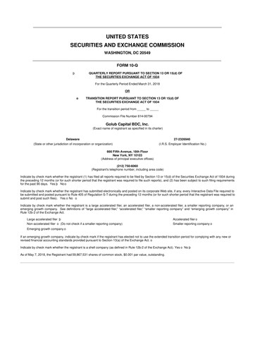 Thumbnail Golub Capital 10-Q Quarterly Report FY 