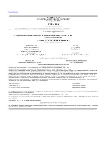 Thumbnail Sensata Technologies
 10-K Annual Report 2017