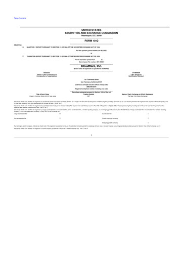 Thumbnail Cloudflare 10-Q Quarterly Report FY2022 