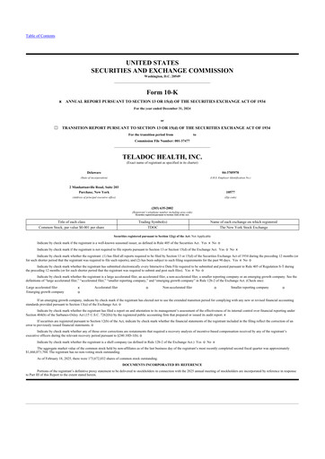 Thumbnail Teladoc Health
 10-K Annual Report 2024