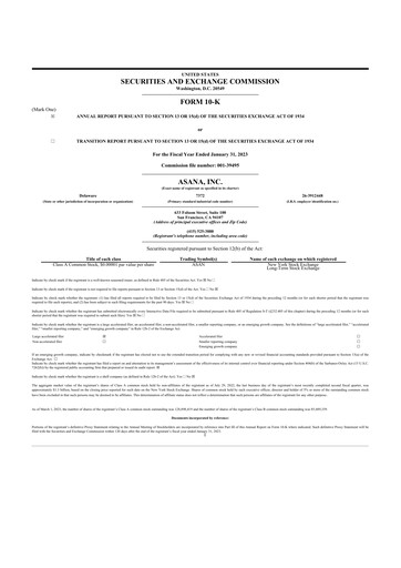 Thumbnail Asana 10-K Annual Report 2023