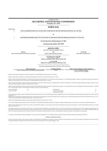 Thumbnail Asana 10-K Annual Report 2024