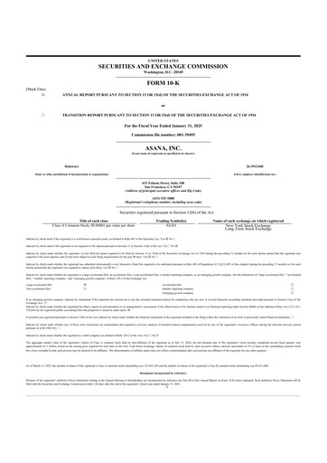 Thumbnail Asana 10-K Annual Report 2025