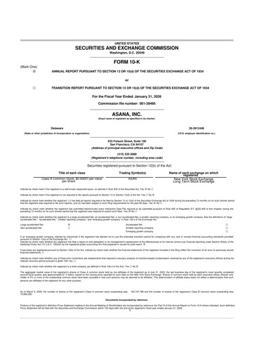 Miniature Asana 10-K Rapport annuel 2026