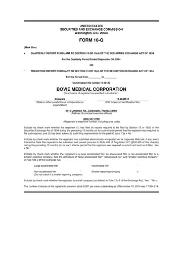 Miniature Apyx Medical 10-Q Rapport trimestriel 2014 