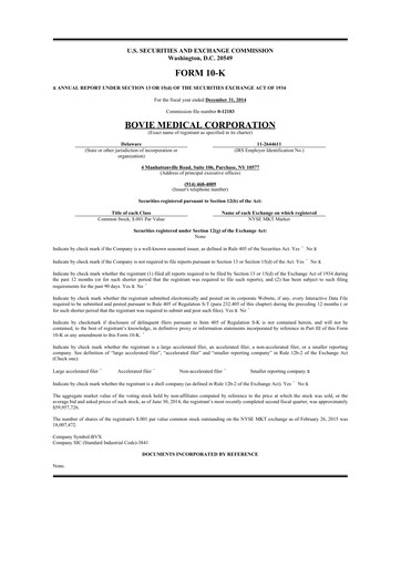 Thumbnail Apyx Medical 10-K Annual Report 2014