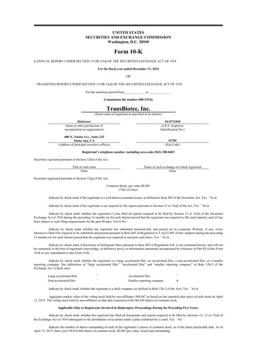 Thumbnail SOBR Safe 10-K Annual Report 2014