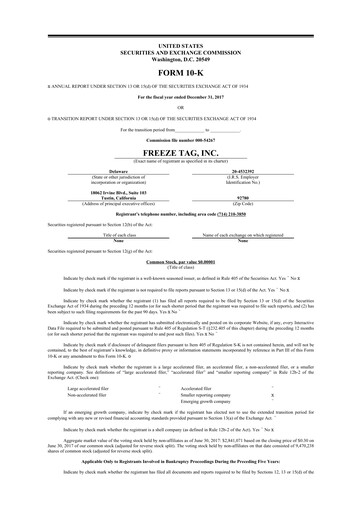Vorschaubild Freeze Tag 10-K Jahresbericht 2017
