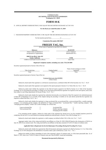 Vorschaubild Freeze Tag 10-K Jahresbericht 2020