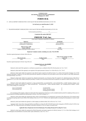 Vorschaubild Freeze Tag 10-K Jahresbericht 2022
