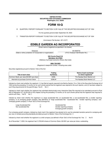 Vorschaubild Edible Garden 10-Q Quartalsbericht 2023 