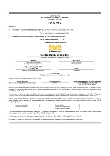 Thumbnail Golden Matrix Group 10-Q Quarterly Report FY2024 
