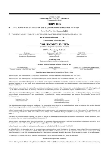 Thumbnail VolitionRx 10-K Annual Report 2024