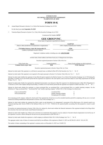 Thumbnail GEE Group 10-K Annual Report 2025