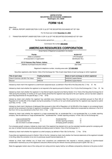 Thumbnail American Resources Corp 10-K Annual Report 