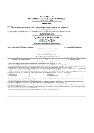 Thumbnail IQVIA 10-K Annual Report 2024