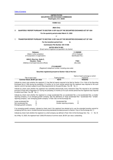 Thumbnail Nutex Health 10-Q Quarterly Report FY2025 