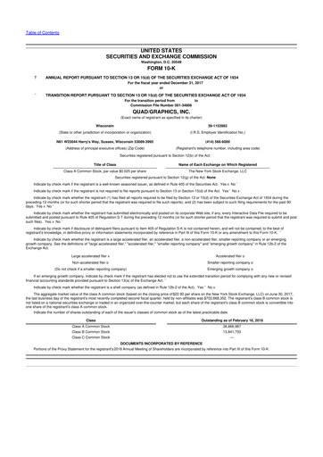 Vorschaubild Quad 10-K Jahresbericht 2017
