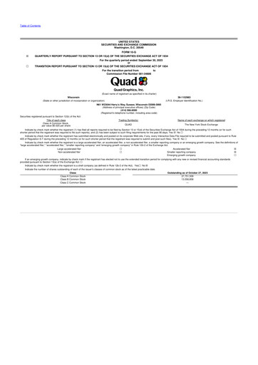 Miniature Quad 10-Q Rapport trimestriel 2023 
