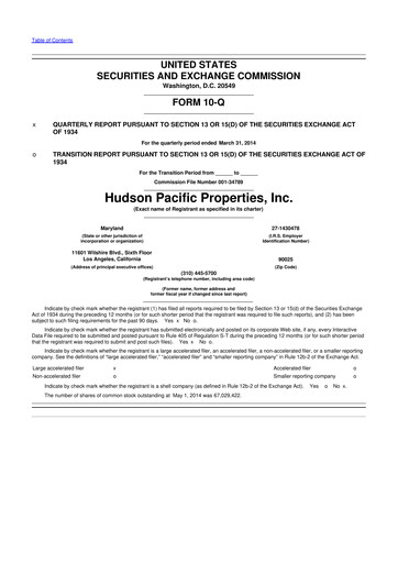 Thumbnail Hudson Pacific Properties
 10-Q Quarterly Report FY2014 