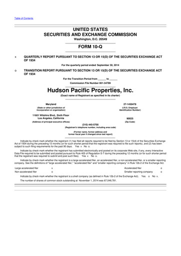Thumbnail Hudson Pacific Properties
 10-Q Quarterly Report FY2014 